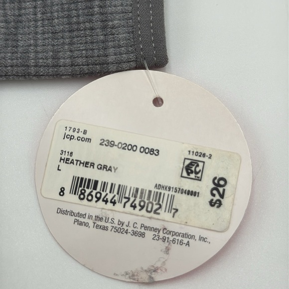 NWT Flirtitude Seamless One Shoulder Bralette Heather Gray Size L - Picture 6 of 6